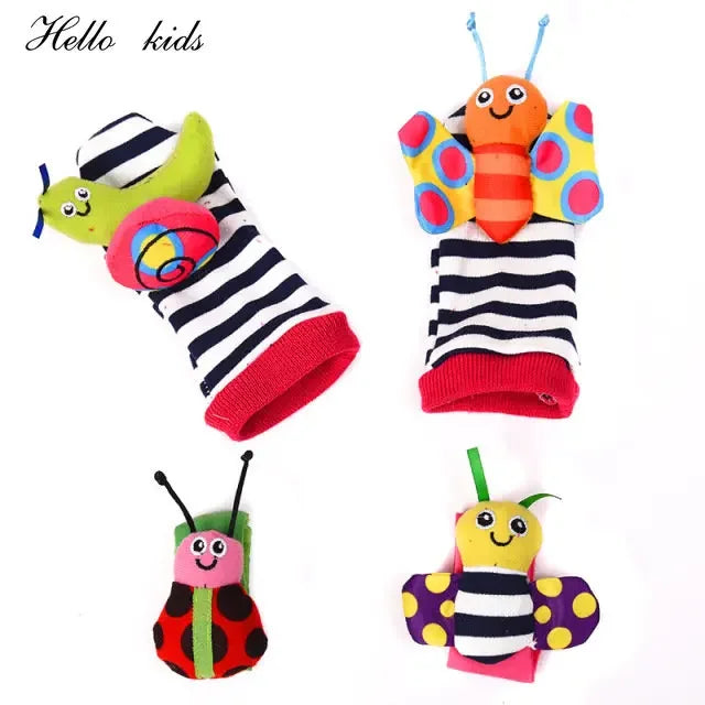 Cartoon Soft Rattle, Animal Sock Foot Finder Toy, Wrist Strap Rattles, Baby Toys, 0–12 Months, Newborn Infant Kids